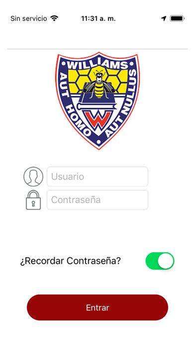 Emulate iPhone app Colegio Williams CDMX using MyAndroid