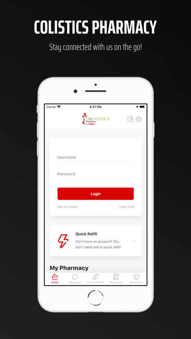 Emulate iPhone app Colistics Pharmacy using MyAndroid