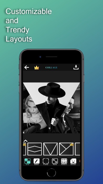 Emulate iPhone app Collage Maker: Collage Hub using MyAndroid