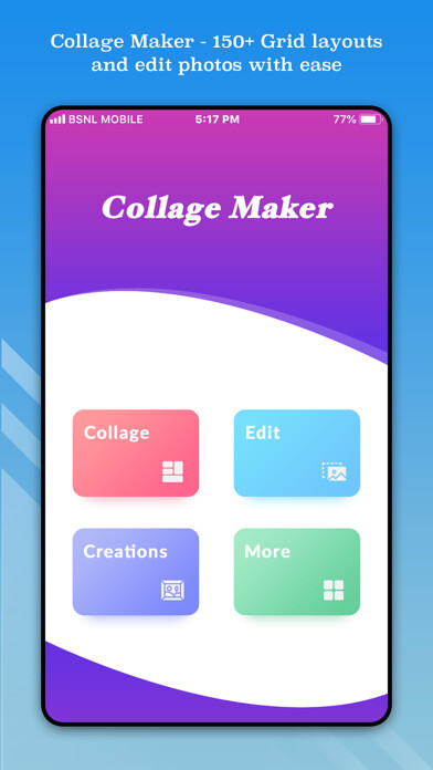 Emulate iPhone app Collage Maker - Grid Layouts using MyAndroid
