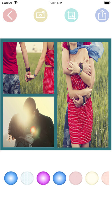 Emulate iPhone app Collage - pictures editor using MyAndroid