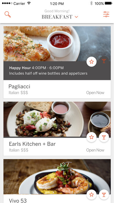 Emulate iPhone app Collection Eats using MyAndroid