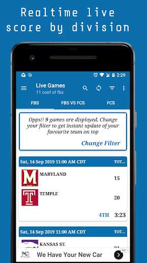 Emulate Android APK College Football Schedule Scores Emulate Android APK College Football Schedule Scores