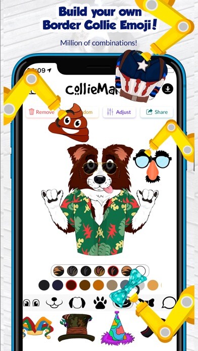 Emulate iPhone app CollieMoji - Original Stickers using MyAndroid Emulate iPhone app CollieMoji - Original Stickers using MyAndroid