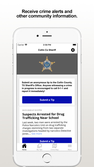 Emulate iPhone app Collin Co Sheriff using MyAndroid
