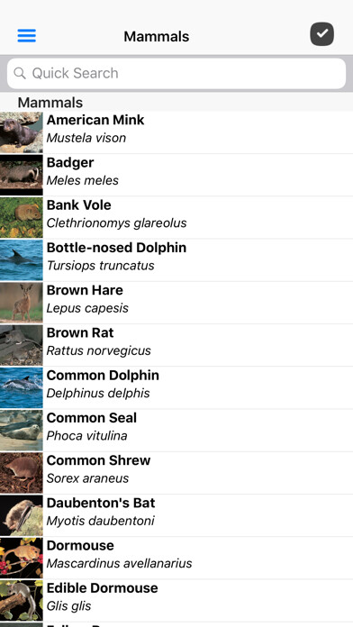Emulate iPhone app Collins British Wildlife using MyAndroid
