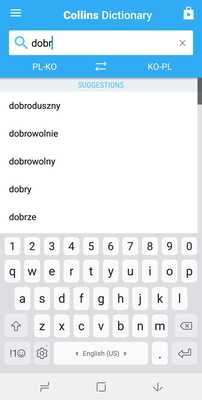 Emulate Android APK Collins Korean<>Polish Dictionary