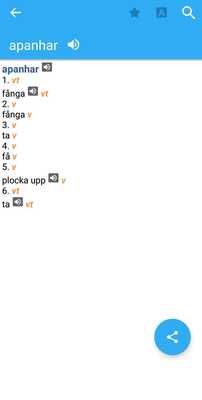 Emulate Android APK Collins Swedish<>Portuguese Dictionary