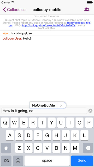 Emulate iPhone app Colloquy - IRC Client using MyAndroid Emulate iPhone app Colloquy - IRC Client using MyAndroid