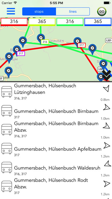 Emulate iPhone app Cologne Public Transport Guide using MyAndroid