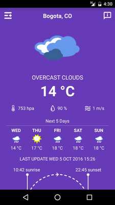 Emulate Android APK Colombia Weather, CO weather Emulate Android APK Colombia Weather, CO weather