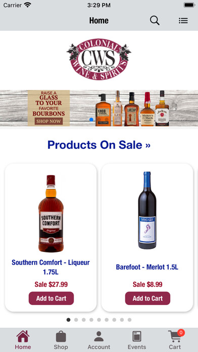 Emulate iPhone app Colonial Wine & Spirits using MyAndroid Emulate iPhone app Colonial Wine & Spirits using MyAndroid