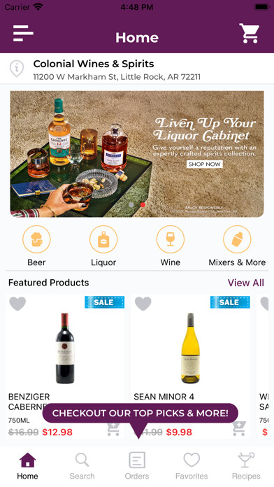 Emulate iPhone app Colonial Wines & Spirits using MyAndroid Emulate iPhone app Colonial Wines & Spirits using MyAndroid