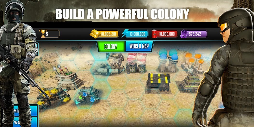 Run android online APK Colony Commander 2 from MyAndroid or emulate Colony Commander 2 using MyAndroid