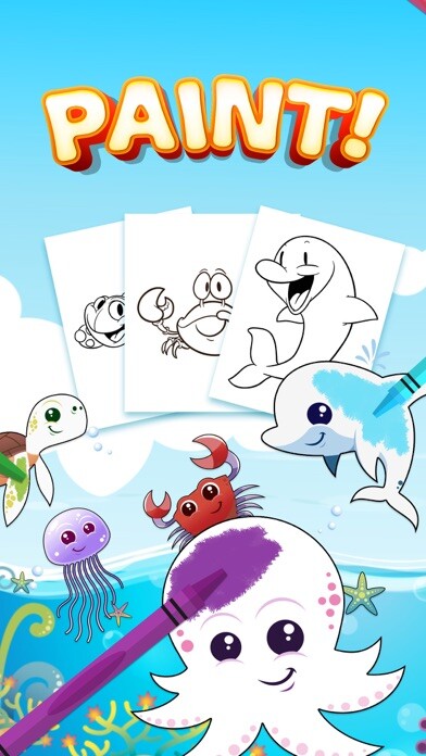 Emulate iPhone app Color aquatic and sea animals using MyAndroid Emulate iPhone app Color aquatic and sea animals using MyAndroid