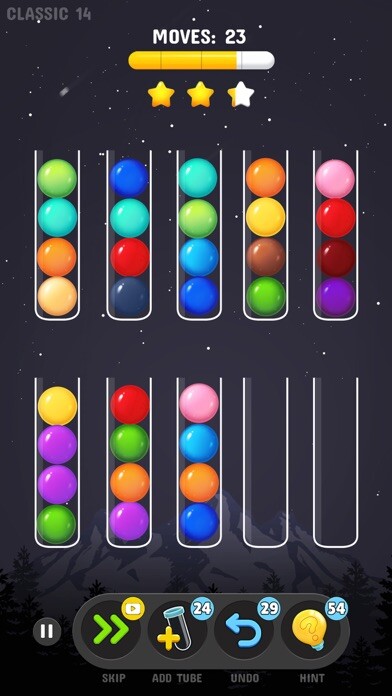 Emulate iPhone app Color Ball Sort 3D: Puzzle using MyAndroid