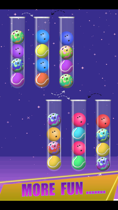 Emulate iPhone app Color Ball Sort It puzzle using MyAndroid Emulate iPhone app Color Ball Sort It puzzle using MyAndroid