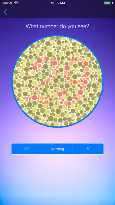 Emulate iPhone app Color Blindness Checker using MyAndroid Emulate iPhone app Color Blindness Checker using MyAndroid