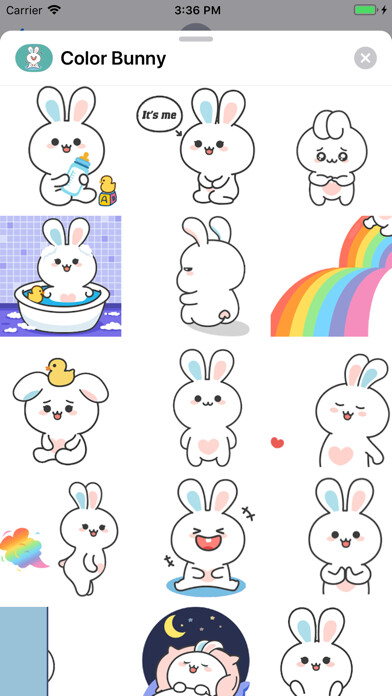 Emulate iPhone app Color Bunny Animated using MyAndroid