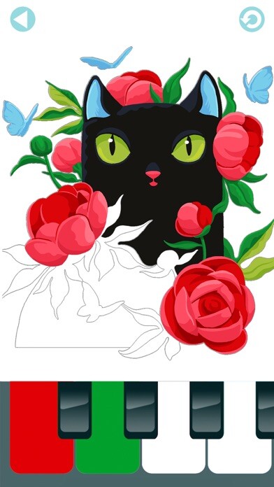 Emulate iPhone app Color by Music paint by number using MyAndroid
