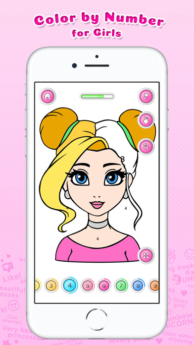 Emulate iPhone app Color by Number for Girls using MyAndroid