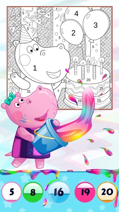 Emulate iPhone app Color by Number with Hippo using MyAndroid Emulate iPhone app Color by Number with Hippo using MyAndroid