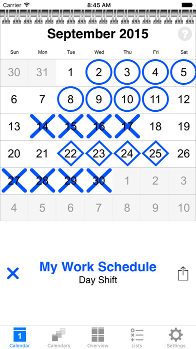 Emulate iPhone app colorCal+ Calendar using MyAndroid Emulate iPhone app colorCal+ Calendar using MyAndroid