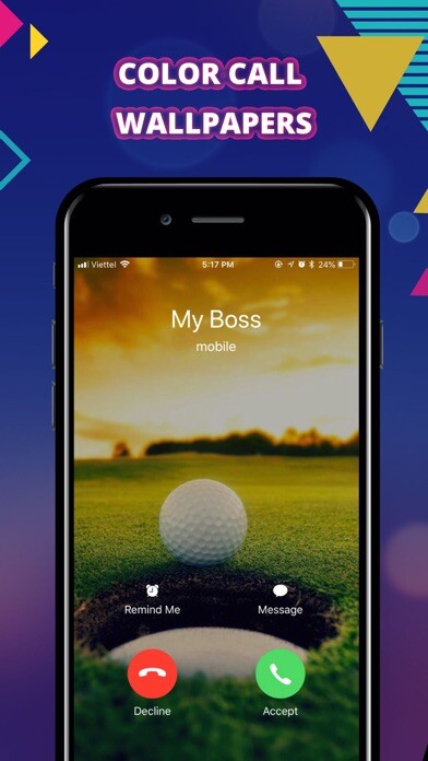 Emulate iPhone app Color Call - Caller Wallpapers using MyAndroid