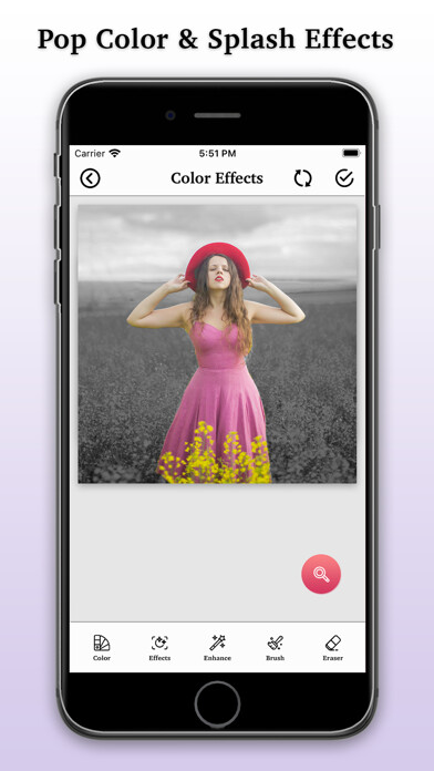 Emulate iPhone app Color Editor - Splash Effects using MyAndroid