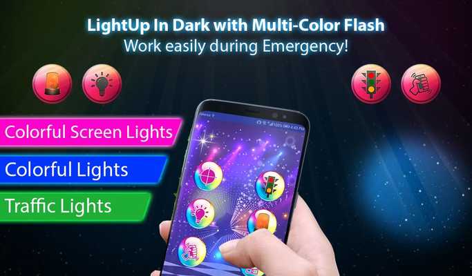 Emulate Android APK Color flashlight: Disco light, color light Emulate Android APK Color flashlight: Disco light, color light