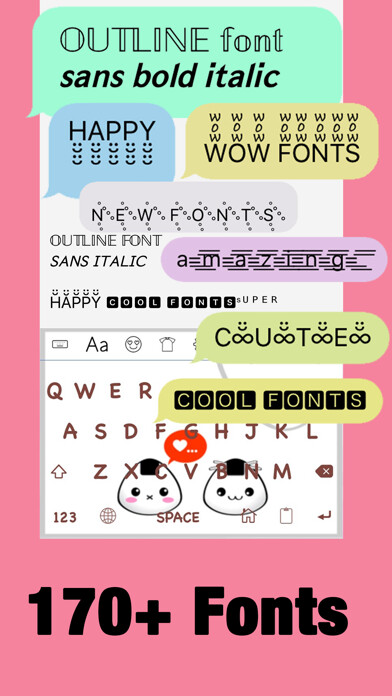 Emulate iPhone app Color Fonts Keyboard: Cute Bio using MyAndroid