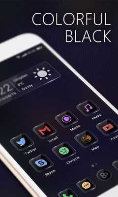 Emulate Android APK Colorful Black II GO Theme