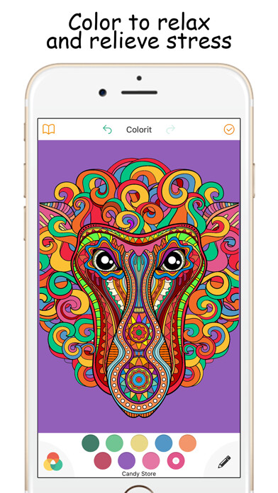 Emulate iPhone app Colorful Coloring Book Art for Adults using MyAndroid Emulate iPhone app Colorful Coloring Book Art for Adults using MyAndroid