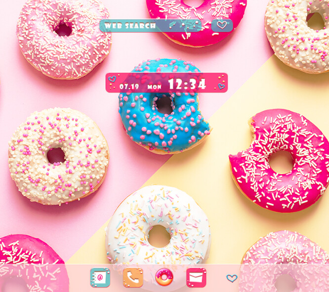 Run android online APK Colorful Donuts Theme from MyAndroid or emulate Colorful Donuts Theme using MyAndroid