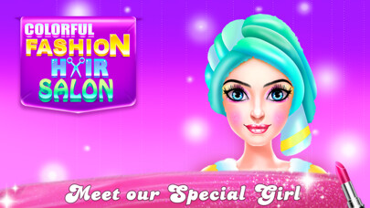 Emulate iPhone app Colorful Fashion Hair Salon using MyAndroid