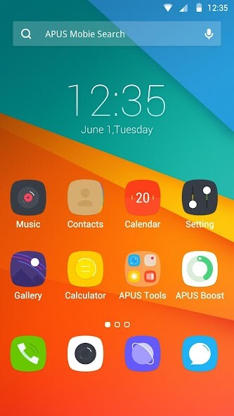 Emulate Android APK Colorful point Line theme