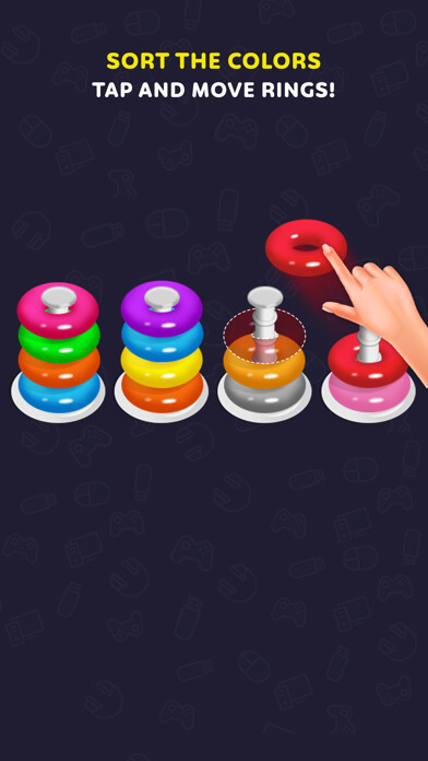 Emulate iPhone app Color Hoop Stack Puzzle using MyAndroid Emulate iPhone app Color Hoop Stack Puzzle using MyAndroid