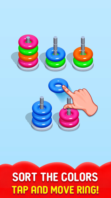 Emulate iPhone app Color Hoop Stack - Sort ring using MyAndroid Emulate iPhone app Color Hoop Stack - Sort ring using MyAndroid