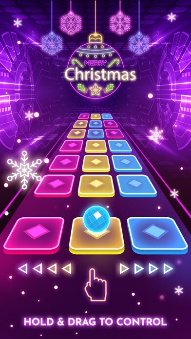 Emulate iPhone app Color Hop 3D - Music Ball Game using MyAndroid