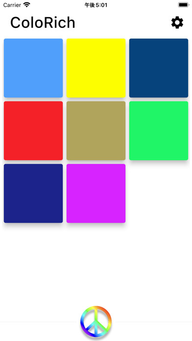 Emulate iPhone app ColoRich 今日を彩る色日記(カラリッチ) using MyAndroid Emulate iPhone app ColoRich 今日を彩る色日記(カラリッチ) using MyAndroid