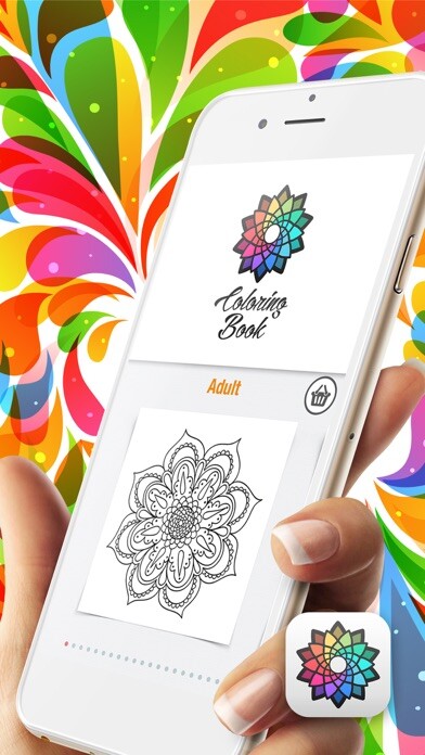 Emulate iPhone app Coloring Book 4 Adults using MyAndroid
