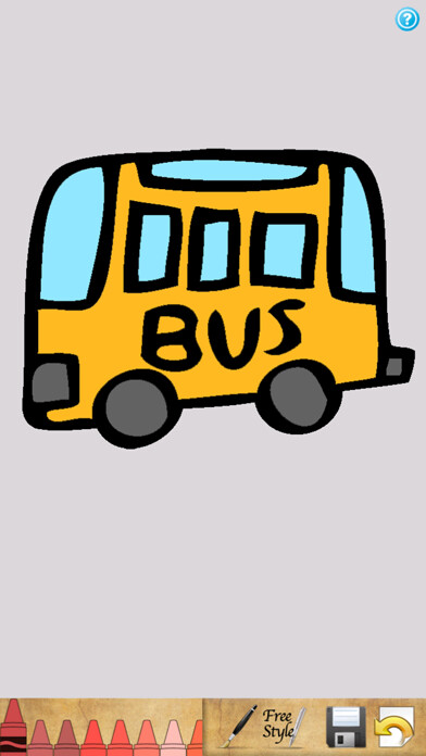 Emulate iPhone app Coloring Book - Cars using MyAndroid