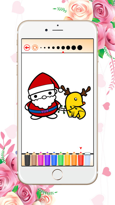 Emulate iPhone app Coloring Book Christmas: Paint Santa,Gift,snowman using MyAndroid