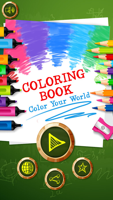 Emulate iPhone app Coloring Book-Color your world using MyAndroid