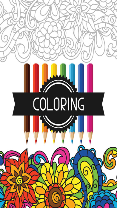 Emulate iPhone app Coloring Book for Adults Color Therapy Doodle using MyAndroid