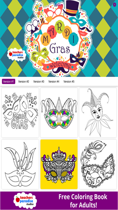 Emulate iPhone app Coloring Book for Adults: Mardi Gras Fat Tuesday using MyAndroid Emulate iPhone app Coloring Book for Adults: Mardi Gras Fat Tuesday using MyAndroid
