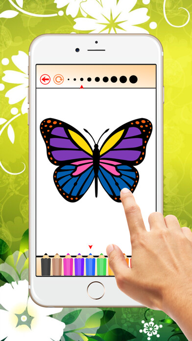 Emulate iPhone app Coloring Book Insect and Arachnid: Learn to paint and color a bee, spider and more using MyAndroid