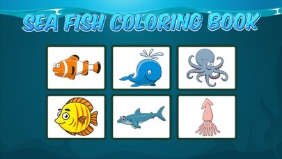 Emulate iPhone app Coloring Book Sea Fish : color pages for me - free using MyAndroid
