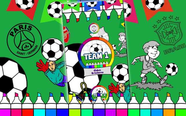 Emulate Android APK Coloring Book Soccer Teams Brazil and World