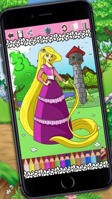 Emulate iPhone app Coloring book with your favorite Princesses using MyAndroid Emulate iPhone app Coloring book with your favorite Princesses using MyAndroid